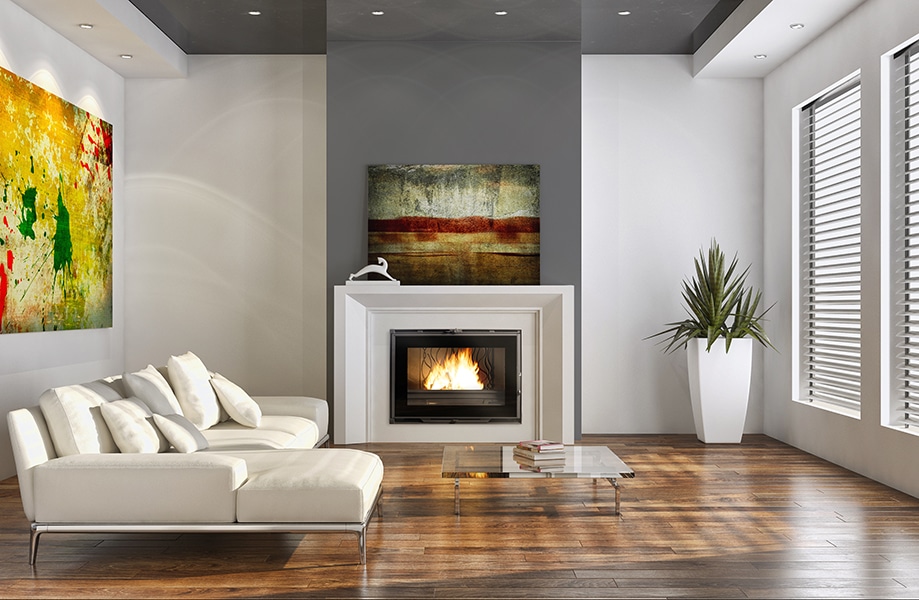 800 Corner Glass Turbo Fireplaces & inserts