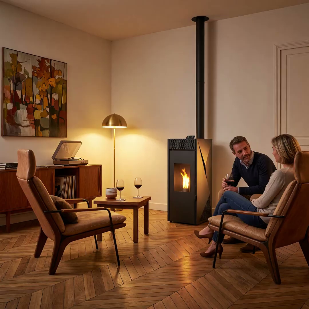 Mira 8 airtight pellet stove - concentric Wi-Fi Pellet stoves